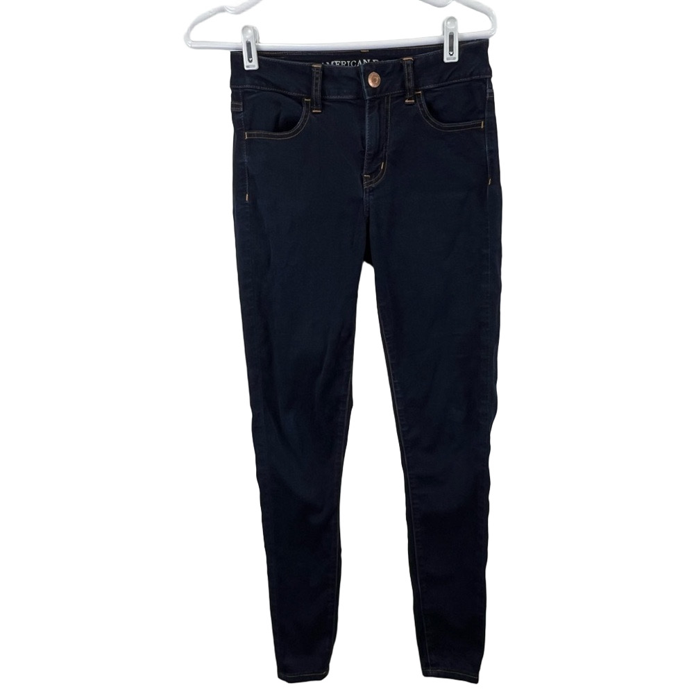 American Eagle -Women’s Jeans -Blue Denim - 4 Regular -Skinny- High Rise Jegging
